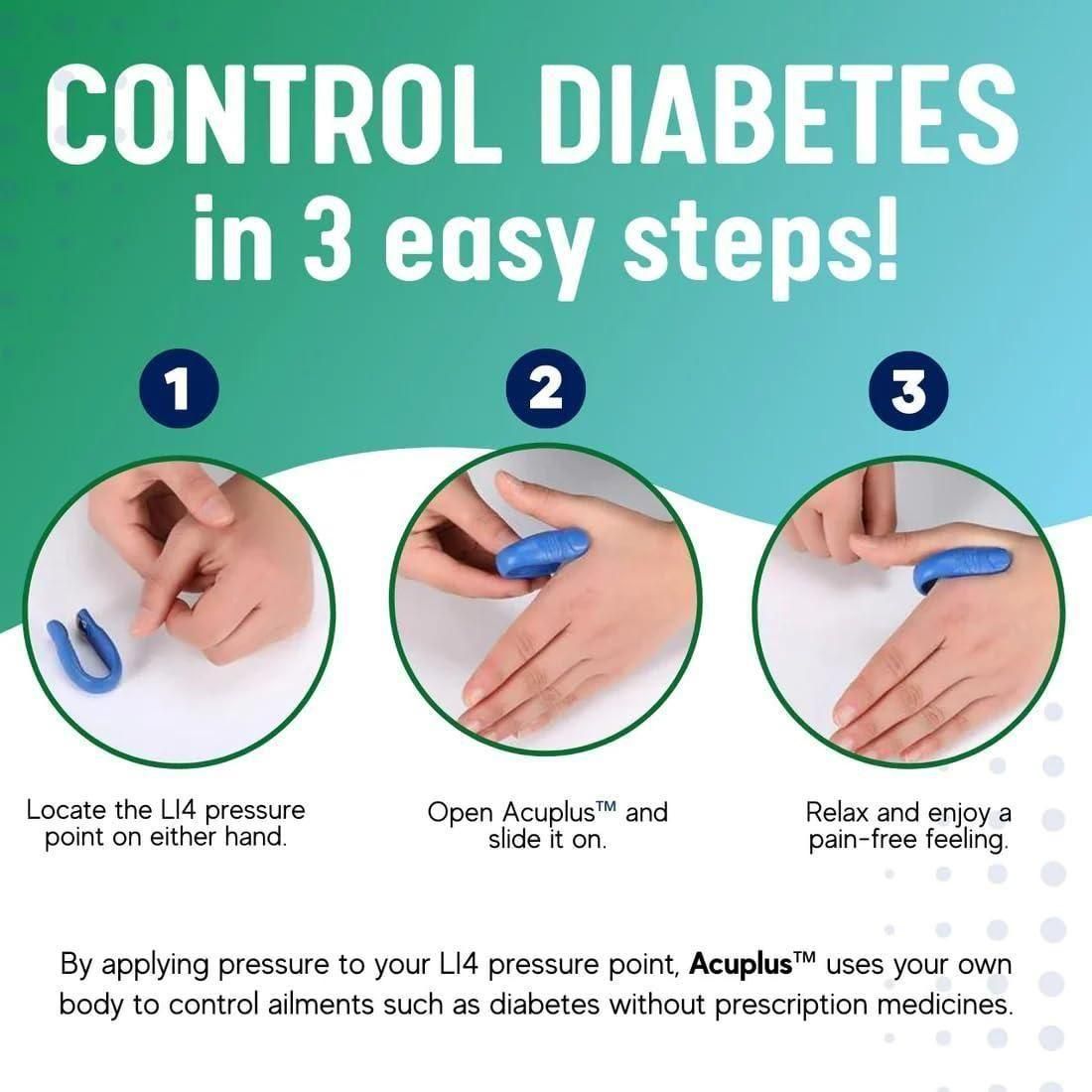 Sugar Control LI4 Acupressure Point Clip Pack of 3